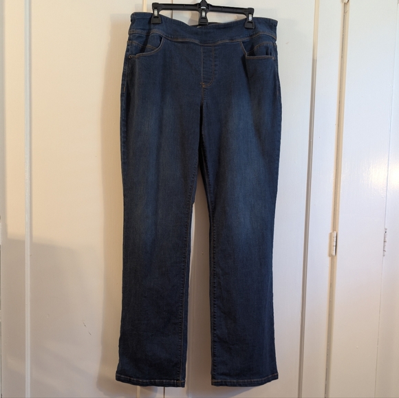 Westbound Denim - Westbound Jeans, 14L, Pull On Style, Flat Waistband, Flare Legs, 31.5" Inseam